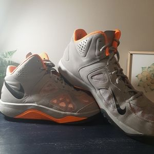 Nike Dual Fusion Shoes, Men's,  Gray with Orange,  Size 9.5